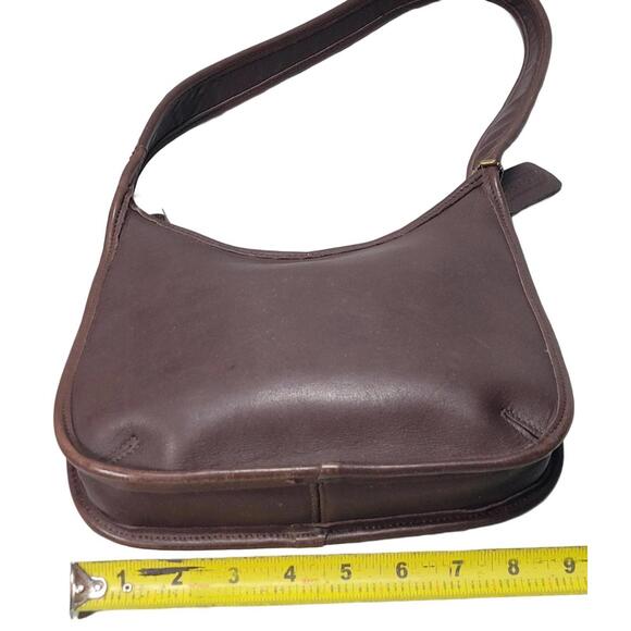 Vtg Y2K Coach Ergo Mini 9020 Mahogany Brown W/ Leather Tag Charm Excellent Cond - Picture 9 of 16